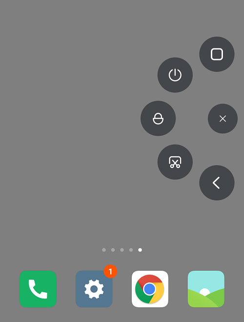 Как убрать кружок на экране Xiaomi с прошивкой MIUI 14 на борту?
