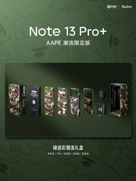Анонс спецверсии Redmi Note13 Pro+ в камуфляжной расцветке